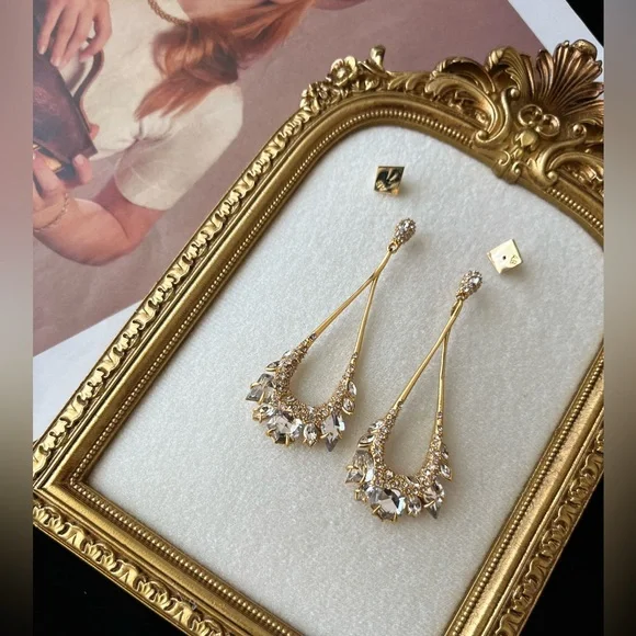 🎁 ALEXIS BITTAR – Miss Havisham Jagged Diamond earrings🆕 FINAL PRICE-last 1 - Picture 7 of 10